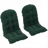 Outdoor Adirondack Chair Cushions Set of 2, Tufted High Back Patio Chair Cushions, Dark Green