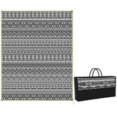 Outdoor Rug Carpet with USB Lights Reversible Patio Rug with Carry Bag for Camping 10' x 8'