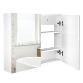Double Door Wall Mounted Bathroom Mirror, 31.5" x 23.5" Medicine Cabinet with Modern Design, Large Storage, & Quiet Hinges