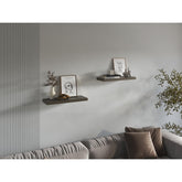 Floating Shelves, Olive, 2 Shelves, 1.50" H