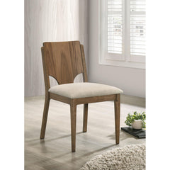 Achilles Walnut Upholstered Dining Side Chair (Set of 2)