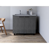 Millennium Sink Cabinet Burwood, Kitchen, Smokey Oak