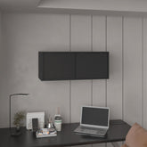 Zeus 32"W x 13" H Wall Cabinet with Sliding Doors , Wall Shelf, Storage Cabinet, Bedroom, Office, Living Room, Garage