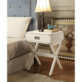 Hera White Finish Accent Table