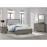 Hestia Brown Oak 4-piece Queen Bedroom Set