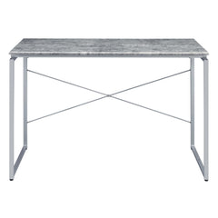 Iphigenia and Silver Writing Desk with Metal Sled Base