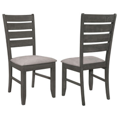 Iphigenia and Dark Grey Padded Seat Side Chairs (Set of 2)