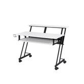 Halo White & Black Finish Music Recording Studio Desk