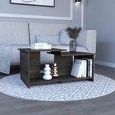 Story 3 Coffee Table, Lower Open Shelf -Espresso