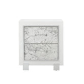 HAVEN MARBLE WHITE NIGHTSTAND