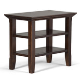 Eternity Solid Wood Narrow Side Table in Brunette Brown