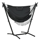 U Shape Stand Hammock Chair, Headrest Include Hammock Swing, Dark Gray