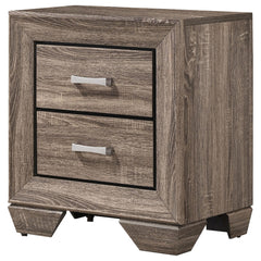 Aeneas Washed Taupe 2-Drawer Rectangular Nightstand