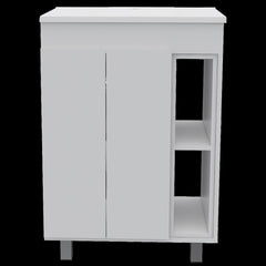 White 2-Shelf Rectangle Freestanding Vanity Cabinet