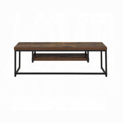 Pluto Oak and Black TV Stand with 1-Shelf