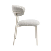Saga Light Gray Fabric Finish Side Chair (Set of 2)