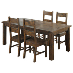 Apex Rustic Golden Brown 5-piece Dining Table Set