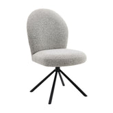 Nebula Gray Boucle Side Chair with Swivel (Set of 2)