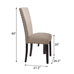 Quasar and Salvage Dark Oak Upholstery Side Chair (Set of 2)