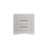 Galaxy Modern Style 2-Drawer Night stand Made with Wood in White