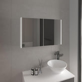 Aphrodite 19.7" H x 31.5" W Double Door Mirror Medicine Cabinet, Three interior Shelves for Bathroom, Kitchen White