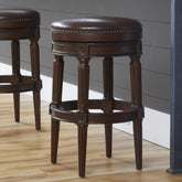 Story Wood Backless Bar-Height Swivel Barstool, 1PC