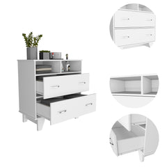 Waltz 2-Drawer 2-Shelf Dresser White