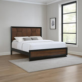 Neptune Traditional Style King Bed Made with Wood in Walnut