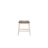Modern Contemporary Dining Room Furniture Chairs Set of 2 Counter Height High Stools Light Wooden Cushion Seat