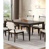 Modern Dining Table Dark Walnut Rubber wood 1pc Table Dining Room Furniture