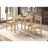 Natural and Tan 3-piece Dining Set with Drop Leaf