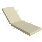 Chaise Lounge Cushion, 4" Thick Outdoor Lounge Chair Cushions with Ties for Patio, 26" x 80 ", Cream White