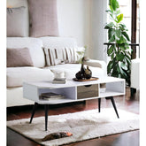 Dionysus White & Black Finish Coffee Table