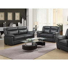 Priam Grey 2-piece Faux Leather Living Room Set