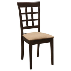 Showcase and Beige Lattice Back Dining Chair (Set of 2)
