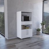 Perseus Pantry Cabinet with Microwave Stand, Multi-Functional with Drawer and 2-Door
