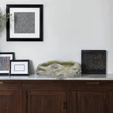 Tale Accent Planter with Driftwood Like Design Gray Terracotta 16 Inch