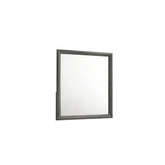 Clytemnestra Modern Style Mirror Made with Wood in Gray
