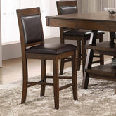Orion Walnut Upholstered Counter Chair (Set of 2)