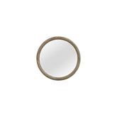 English Knotty Oak Inspired Round Mirror