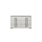 Display Contemporary Style 6- Drawer Dresser Made with Wood in White. (INCLUDES DRESSER ONLY)
