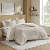 7-Piece Full Woven Striped Comforter Set