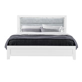SUMMIT WHITE QUEEN BED WITH LED