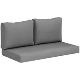 2 Seat Patio Furniture Cushions, 46x26x5 in, Thick Outdoor Loveseat Cushion Set with Removable Cover, Fade-Resistant Replacement Cushions for Outdoor Furniture, Couch, Bench, Swing, Gray