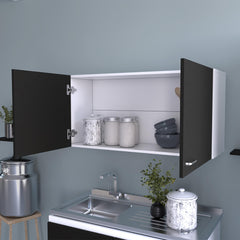 Ares Espresso Rectangle 2-Door Wall Cabinet