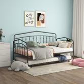Asteroid twin daybed with twin trundle, Black