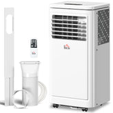 8,000 BTU Portable Air Conditioner Fan w/ Remote for Rooms Up to 344 Sq. Ft., Evaporative Cooler AC Unit White