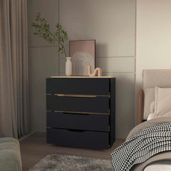 4-Drawer Dresser Wenge and Light Oak