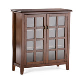 Demeter 38 inch Wide Solid Wood Medium Storage Cabinet in Russet Brown