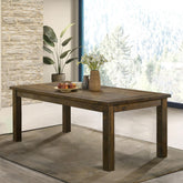 Moon Rustic Golden Brown Rectangular Dining Table